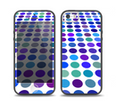 The Blue and Purple Strayed Polkadots Skin Set for the iPhone 5-5s Skech Glow Case