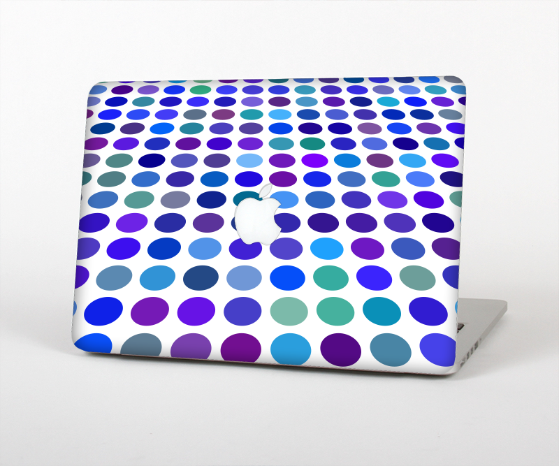 The Blue and Purple Strayed Polkadots Skin for the Apple MacBook Pro Retina 15"