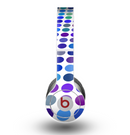 The Blue and Purple Strayed Polkadots Skin for the Beats by Dre Original Solo-Solo HD Headphones
