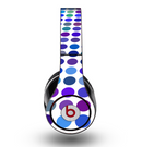 The Blue and Purple Strayed Polkadots Skin for the Original Beats by Dre Studio Headphones