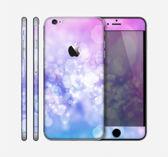 The Blue and Purple Translucent Glimmer Lights Skin for the Apple iPhone 6 Plus