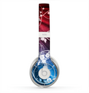 The Blue and Red Light Arrays with Glowing Vines Skin for the Beats by Dre Solo 2 Headphones