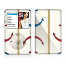 The Blue and Red Simple Anchor Pattern Skin For The Apple iPod Classic