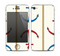 The Blue and Red Simple Anchor Pattern Skin for the Apple iPhone 4-4s