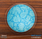 The Blue and Subtle Floral Skinned Foam-Backed Coaster Set