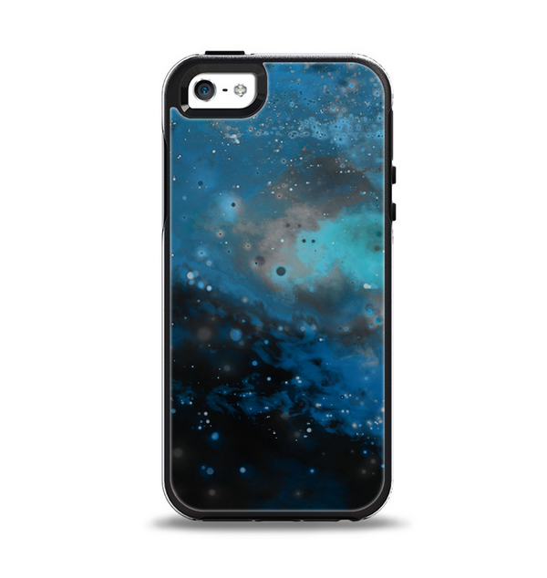 The Blue and Teal Painted Universe Apple iPhone 5-5s Otterbox Symmetry Case Skin Set