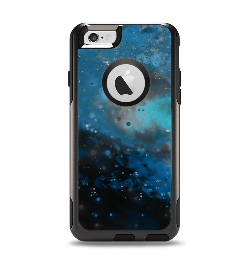 The Blue and Teal Painted Universe Apple iPhone 6 Otterbox Commuter Case Skin Set