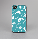 The Blue and White Cartoon Sea Creatures Skin-Sert for the Apple iPhone 4-4s Skin-Sert Case
