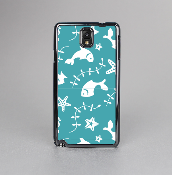 The Blue and White Cartoon Sea Creatures Skin-Sert Case for the Samsung Galaxy Note 3