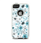 The Blue and White Floral Laced Pattern Apple iPhone 5-5s Otterbox Commuter Case Skin Set