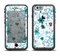 The Blue and White Floral Laced Pattern Apple iPhone 6 LifeProof Fre Case Skin Set