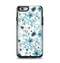 The Blue and White Floral Laced Pattern Apple iPhone 6 Otterbox Symmetry Case Skin Set