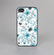The Blue and White Floral Laced Pattern Skin-Sert for the Apple iPhone 4-4s Skin-Sert Case