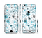 The Blue and White Floral Laced Pattern Sectioned Skin Series for the Apple iPhone 6s