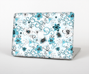 The Blue and White Floral Laced Pattern Skin for the Apple MacBook Air 13"