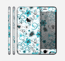 The Blue and White Floral Laced Pattern Skin for the Apple iPhone 6 Plus