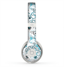 The Blue and White Floral Laced Pattern Skin for the Beats by Dre Solo 2 Headphones