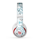 The Blue and White Floral Laced Pattern Skin for the Beats by Dre Studio (2013+ Version) Headphones