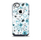 The Blue and White Floral Laced Pattern Skin for the iPhone 5c OtterBox Commuter Case