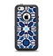 The Blue and White Mosaic Mirrored Pattern Apple iPhone 5c Otterbox Defender Case Skin Set
