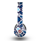 The Blue and White Mosaic Mirrored Pattern Skin for the Beats by Dre Original Solo-Solo HD Headphones