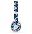 The Blue and White Mosaic Mirrored Pattern Skin for the Beats by Dre Solo 2 Headphones
