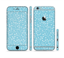 The Blue and White Twig Pattern Sectioned Skin Series for the Apple iPhone 6s Plus