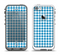 The Blue and White Woven Plaid Pattern Apple iPhone 5-5s LifeProof Fre Case Skin Set