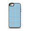 The Blue and White Woven Plaid Pattern Apple iPhone 5-5s Otterbox Symmetry Case Skin Set