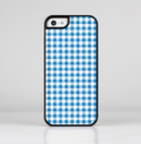 The Blue and White Woven Plaid Pattern Skin-Sert for the Apple iPhone 5c Skin-Sert Case