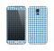 The Blue and White Woven Plaid Pattern Skin For the Samsung Galaxy S5
