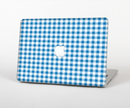 The Blue and White Woven Plaid Pattern Skin for the Apple MacBook Pro 15"