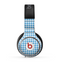 The Blue and White Woven Plaid Pattern Skin for the Beats by Dre Pro Headphones