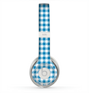 The Blue and White Woven Plaid Pattern Skin for the Beats by Dre Solo 2 Headphones