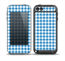 The Blue and White Woven Plaid Pattern Skin for the iPod Touch 5th Generation frē LifeProof Case