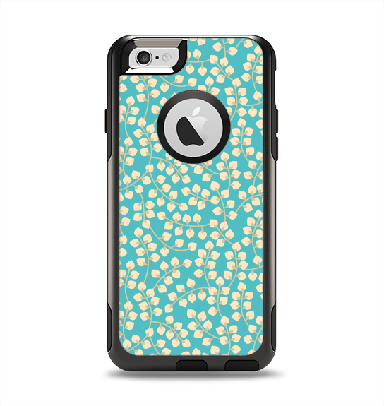 The Blue and Yellow Floral Pattern V43 Apple iPhone 6 Otterbox Commuter Case Skin Set