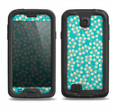 The Blue and Yellow Floral Pattern V43 Samsung Galaxy S4 LifeProof Fre Case Skin Set