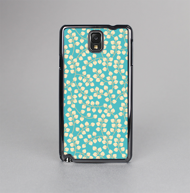 The Blue and Yellow Floral Pattern V43 Skin-Sert Case for the Samsung Galaxy Note 3