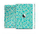 The Blue and Yellow Floral Pattern V43 Skin Set for the Apple iPad Mini 4