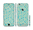 The Blue and Yellow Floral Pattern V43 Sectioned Skin Series for the Apple iPhone 6 Plus