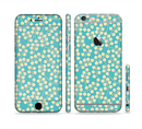 The Blue and Yellow Floral Pattern V43 Sectioned Skin Series for the Apple iPhone 6s Plus