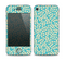 The Blue and Yellow Floral Pattern V43 Skin for the Apple iPhone 4-4s