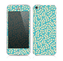 The Blue and Yellow Floral Pattern V43 Skin for the Apple iPhone 5s
