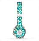 The Blue and Yellow Floral Pattern V43 Skin for the Beats by Dre Solo 2 Headphones
