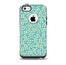 The Blue and Yellow Floral Pattern V43 Skin for the iPhone 5c OtterBox Commuter Case