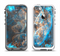 The Blue and Yellow Vivid Fumes Apple iPhone 5-5s LifeProof Fre Case Skin Set
