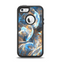 The Blue and Yellow Vivid Fumes Apple iPhone 5-5s Otterbox Defender Case Skin Set