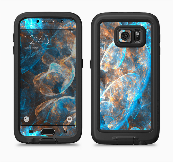 The Blue and Yellow Vivid Fumes Full Body Samsung Galaxy S6 LifeProof Fre Case Skin Kit