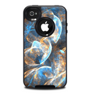 The Blue and Yellow Vivid Fumes Skin for the iPhone 4-4s OtterBox Commuter Case