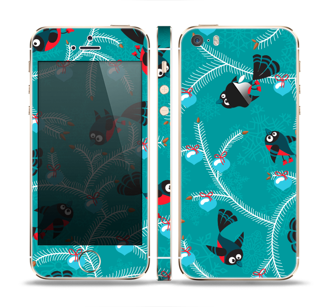The Blue with Flying Tweety Birds Skin Set for the Apple iPhone 5s